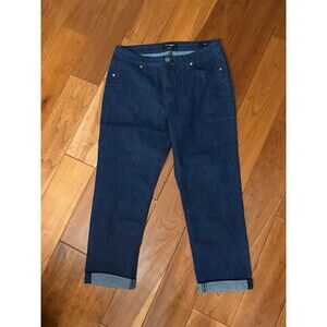 Measure made cropped jeans women’s size 12.2 dark wash